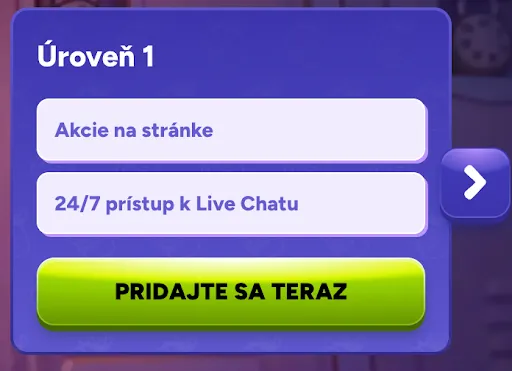 VIP Úroveň 1 v Spinbara kasíne: nonstop Live Chat a exkluzívne akcie Úroveň 1 vo VIP programe Spinbara – akcie na stránke a 24/7 prístup k Live Chatu