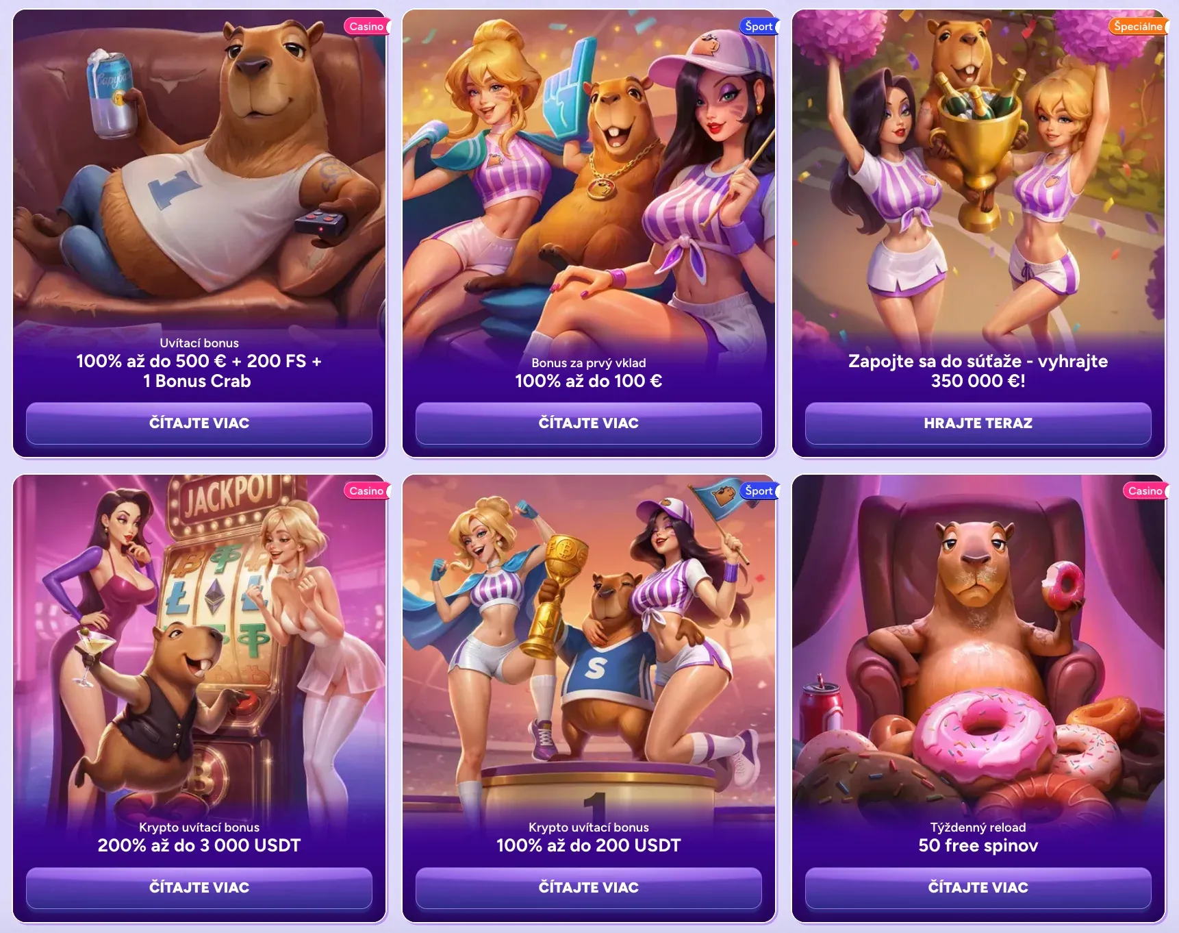 Propagácie v Spinbara casino